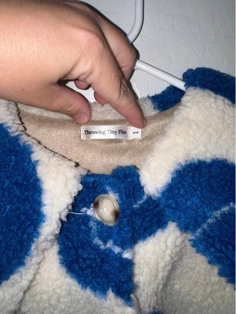 Throwing Tiny Fits size 1 Long Sherpa Winter Coat trendy style